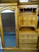 CIRCA 1900 SATINWOOD BEDROOM SUITE 'Urquhart & Adamson of Liverpool' of mirrored combination