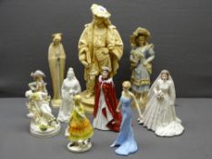 STAFFORDSHIRE FIGURINES including Doulton 'Diana' ETC