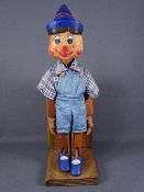 WOODEN PINOCCHIO PUPPET in the form of one bookend