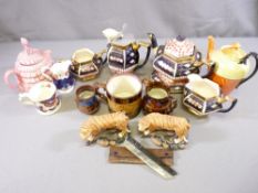 ASSORTED TEAWARE - Gaudy Welsh, copper lustre, Derby style ETC