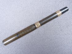 WATERMAN - Vintage 1910s black chased hard rubber (BCHR) Waterman's Ideal 14 eyedropper fill slender