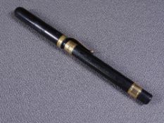 MABIE TODD - Vintage (pre 1907) chased black hard rubber Swan Mabie Todd 4672 Eyedropper fountain