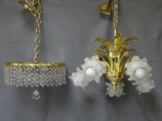 TWO MODERN FANCY CEILING CHANDELIERS