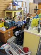 GARAGE, GARDEN & WORKSHOP TOOLS, equipment and various of other goods, a large quantity to include a