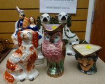 STAFFORDSHIRE FIGURES & DOULTON CHARACTER JUG