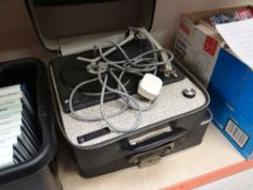PHILIPS RETRO TURN TABLE & BROTHER TYPEWRITER both in travel cases