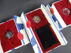 SWAROVSKI CRYSTAL MARGUERITE FLOWERS in yellow, red and green (in original boxes) (3)