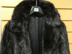 LADIES VINTAGE BLACK FUR COAT