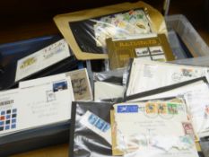 ASSORTED STAMPS mostly loose and mint stamps, First Day covers, presentation packs, mostly United