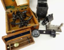 KELVIN & HUGHES SEXTANT (1950's) together with various scientific / surveying instruments