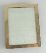 9CT YELLOW GOLD RECTANGULAR PHOTOGRAPH FRAME 12 x 9.5cms, Birmingham 1889, maker possibly Henry