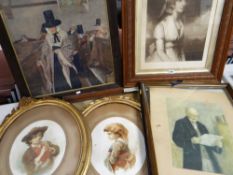 ASSORTED PRINTS including Salem and a mezzotint of Viscountess St. Asaph