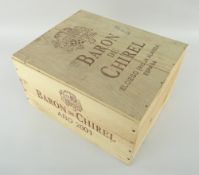 BARON DE CHIREL 2001 in original wooden case (6)