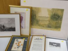 ASSORTED PRINTS including young shrimpers after W Collins engraved by Wilmore, a limited edition