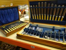 TWO BOXED SETS OF FRUIT, FISH EATERS & TABLE KNIVES