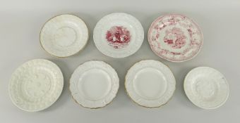 WELSH DISHES comprising seven various moulded nursery dishes, some white daisy, one printed