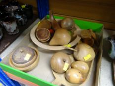 ASSORTED CARVED WOOD FRUIT