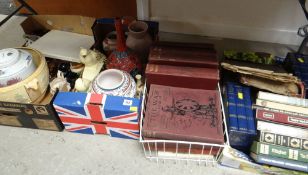 ASSORTED BOOKS & DECORATIVE CHINA including 'The War Illustrated'