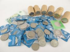 ASSORTED CROWNS, mostly Churchill and 77 Jubilee crowns, Mint sundry half crown, two Isaac Newton £1