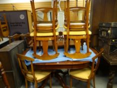 MODERN FRENCH DINING SUITE by Brigitte Forestier, extending dining table and eight chairs