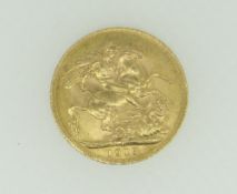 GEORGE V GOLD SOVEREIGN DATED 1913, 8.0 GRAMS.