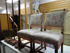 ASSSORTED FURNITURE including pair of painted metal standard lamps, another turned wood standard and