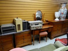 SUITE OF FRENCH BEDROOM FURNITURE BY BRIGITTE FORESTIER comprising pair bedside cabinets, dressing