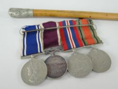 WORLD WAR II MEDAL GROUP OF FOUR to Joe Cutler Royal Welsh Fusiliers, including Army Long Service