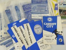 ASSORTED CARDIFF CITY FOOTBALL PROGRAMMES FROM 1950s & 60s