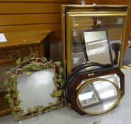 SEVEN ASSORTED WALL MIRRORS