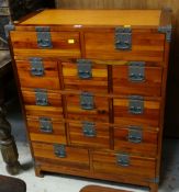 MODERN KOREAN STYLE MEDICINE CABINET having thirteen fitted drawers