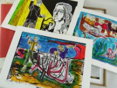 GIOVANNI DE SIMONE folio of linocuts, limited edition (150/150) - entitled 'Il Fuoco Delle