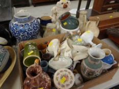 ASSORTED DECORATIVE CHINA & GLASS including Doulton Edward & Alexandra commemorative jug