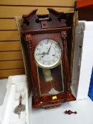 MODERN PILARIS MAHOGANY WALL CLOCK