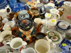 ASSORTED DECORATIVE CHINA including novelty hamper teapot