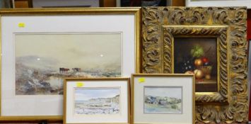 ASSORTED PICTURES & PRINTS to include C. Franco still life in frame, Widgery print ETC (4)