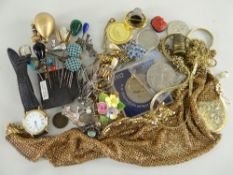 ASSORTED COSTUME & DRESS JEWELLERY to include Whiting & Davis plated mesh neckerchief and