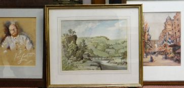 CIRCLE OF TAVIK FRANTISEK SIMON (1877 - 1942) watercolour - 'Bastille Day', signed, 28 x 21cms,