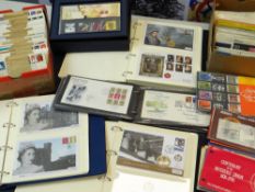 ASSORTED ROYAL MAIL FIRST DAY COVERS PRESENTATION PACKS & COLLECTORS COINS IN ALBUMS