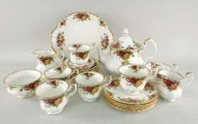 ROYAL ALBERT 'OLD COUNTRY ROSES' SIX-PIECE TEA SERVICE