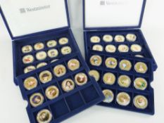 WESTMINSTER COMMEMORATIVE COINS: 45 Cook Islands gold plated and printed $1 coins, 'Portraits of a