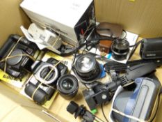 ASSORTED MODERN CAMERAS including Canon EOS QD, Canon EOS A2 and accessories, Rodenstock lenses ETC
