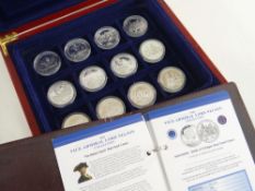 THE VICE-ADMIRAL LORD NELSON SILVER PROOF COIN COLLECTION comprising 12 sterling silver coins in box