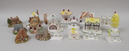 ASSORTED CHINA & OTHER MODEL COTTAGES (18)
