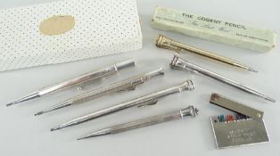 PROPELLING PENCILS comprising four silver and a pair of Eversharp plated propelling pencils (6)