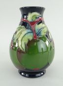 MOORCROFT APPLES PATTERN VASE CIRCA 1996, impressed and painted marks, 14cms high