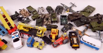 ASSORTED DIECAST TOYS including military vehicles (all playworn)