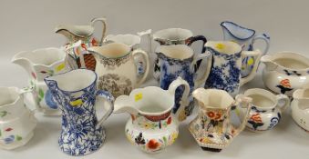 ASSORTED VICTORIAN POTTERY JUGS (15)
