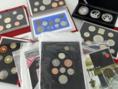 ASSORTED COMMEMORATIVE COINS: six UK proof coin sets (1993, 1994, 1999, 1996), various other