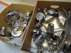 ASSORTED ELECTROPLATED METALWARE including galleried tea tray